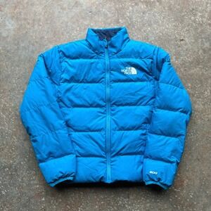 The North Face Kids Reversible 600 Down Puffer Jacket Blue Navy Size M 10